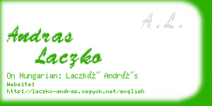 andras laczko business card